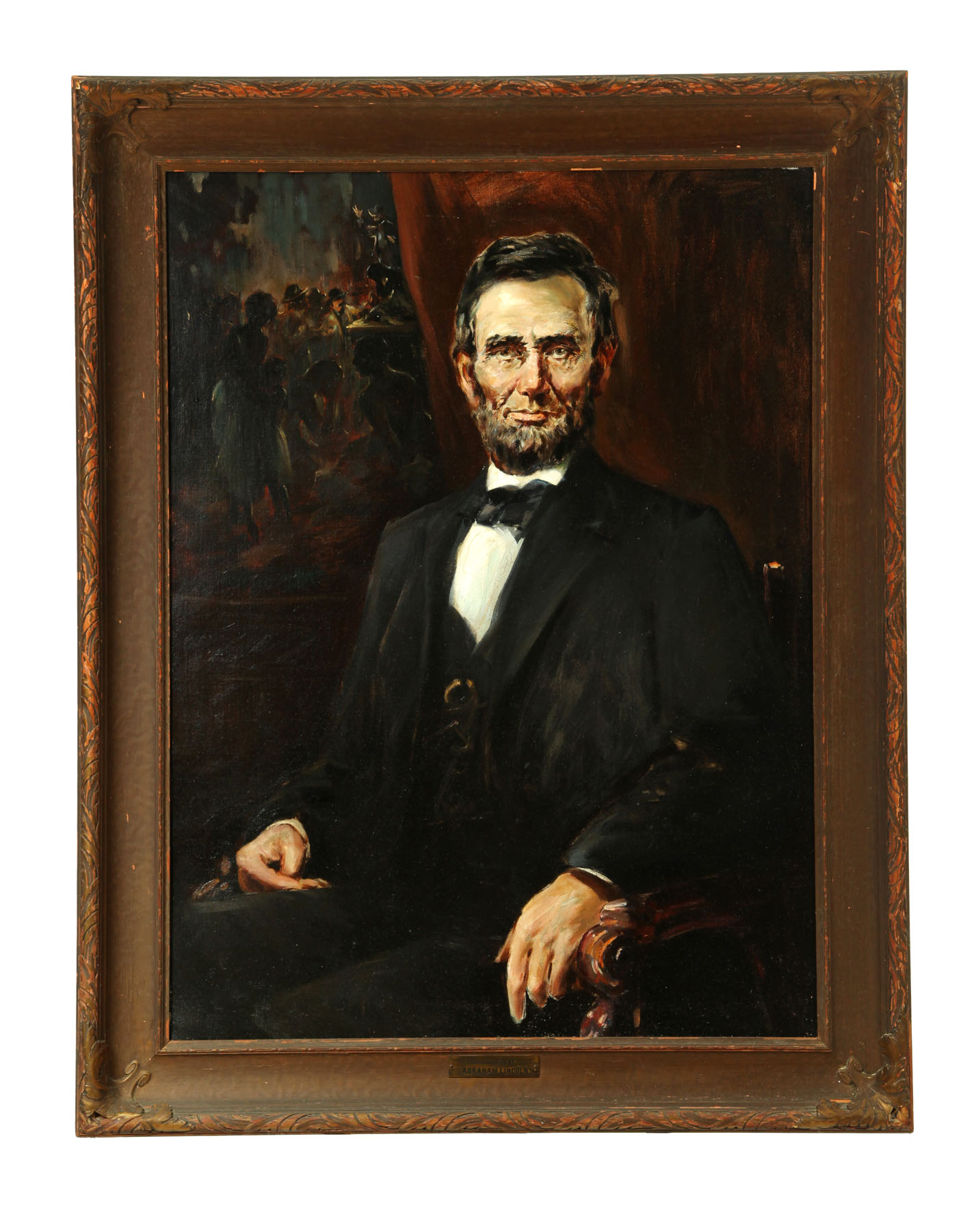 Appraisal: PORTRAIT OF ABRAHAM LINCOLN AMERICAN SCHOOL TH CENTURY Oil on