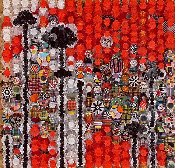 Appraisal: Jacob Hashimoto American born The Vocabulary of Attraction signed and