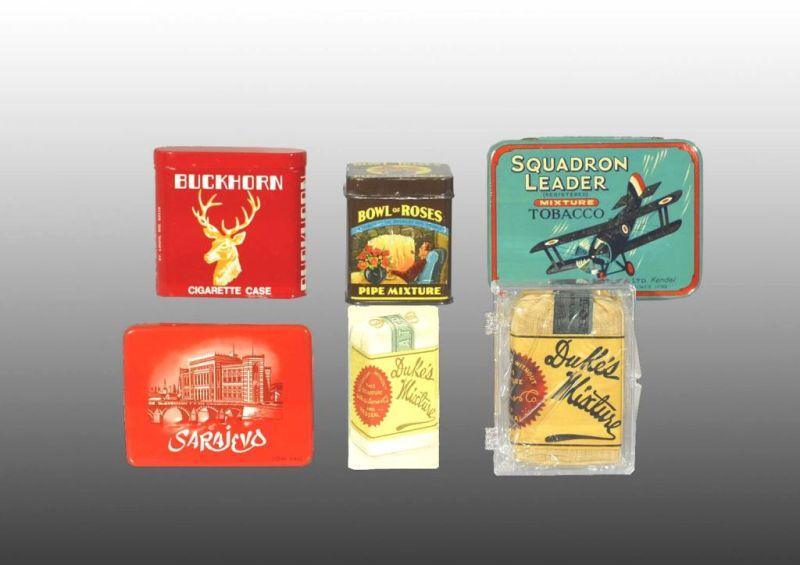 Appraisal: Lot of Tobacco Items Description Includes one Sarajevo Cigarettes tin