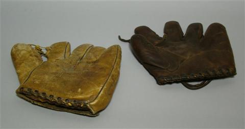 Appraisal: CY YOUNG AND GROVER CLEVELAND ALEXANDER MODEL GLOVES Each impressed