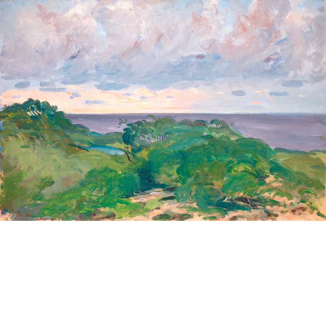 Appraisal: Paul Resika American b Evening Clouds The Bay Signed Resika