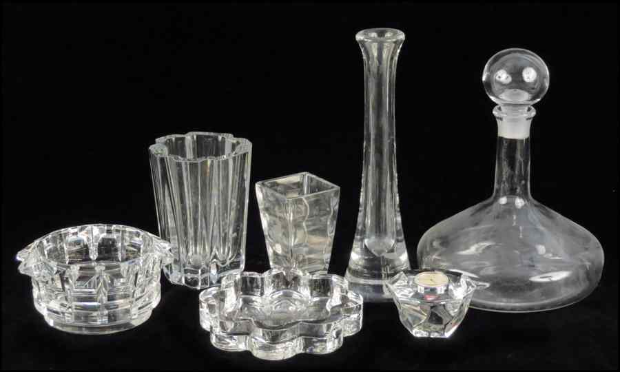 Appraisal: COLLECTION OF VARIOUS ORREFORS GLASS DECORATIVE ITEMS Includes two dishes