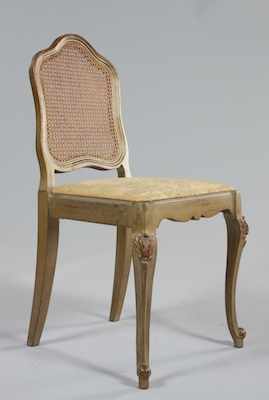 Appraisal: A Painted Side Chair with Cane Back Apprx - H