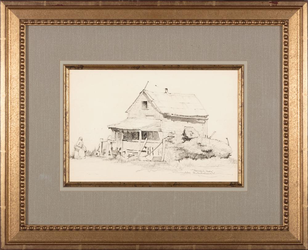 Appraisal: John Swientochowski American Delaware - Mammy's Home graphite on paper