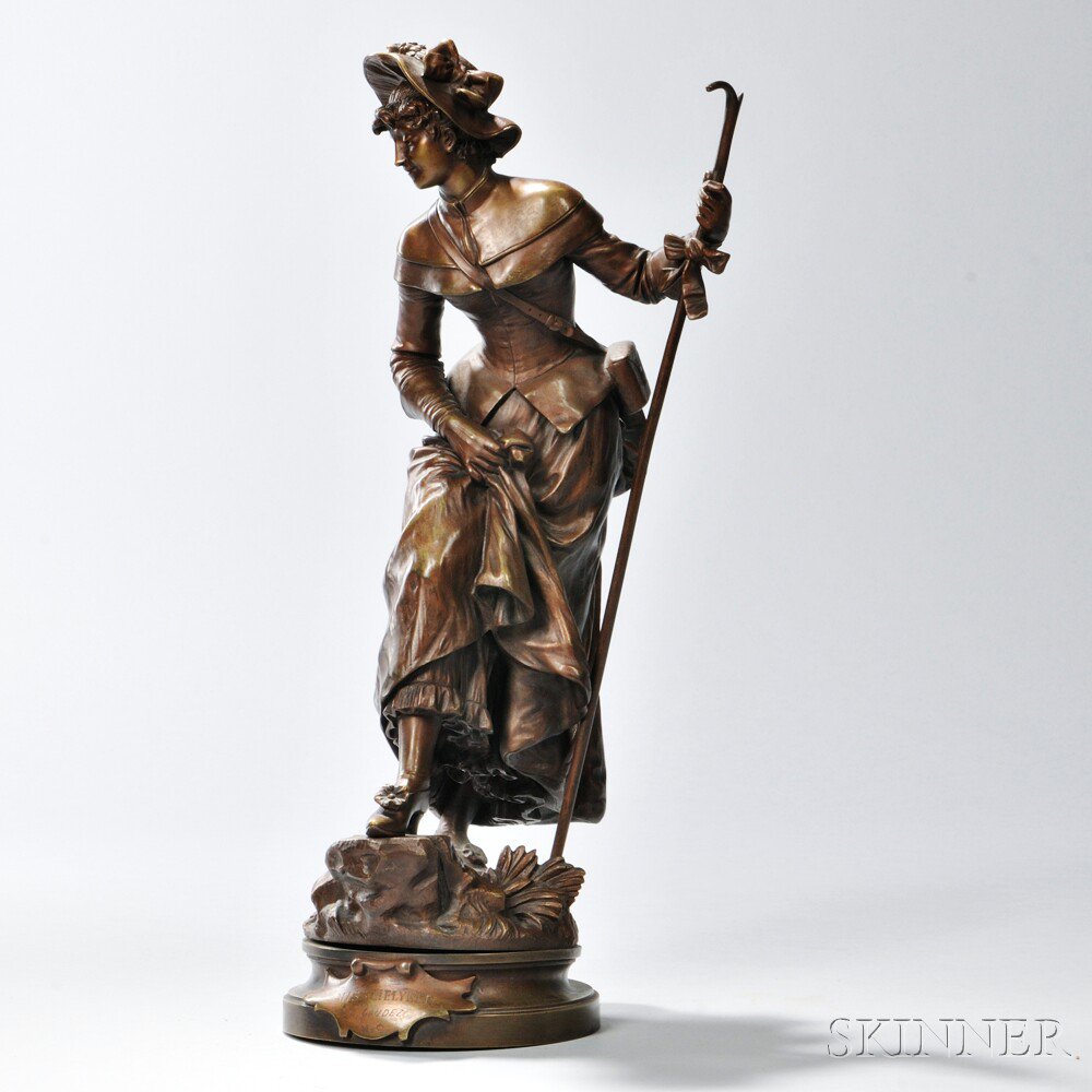 Appraisal: After Adrien Gaudez French - Miss Helyett bronze with brown