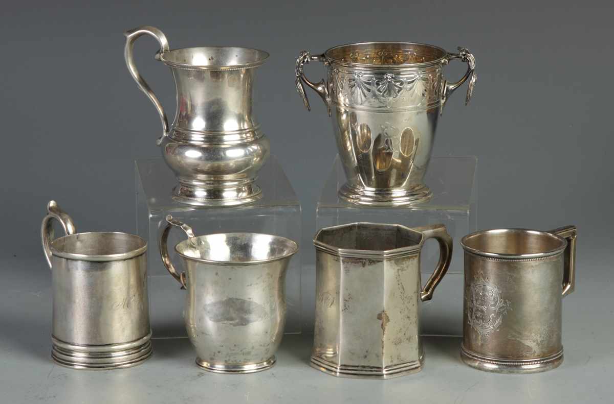 Appraisal: Group of Silver Children's Cups Group of Silver Children's Cups