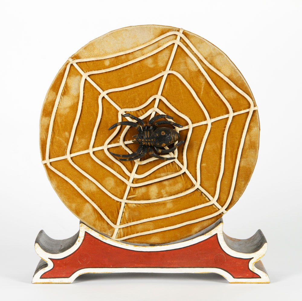 Appraisal: - Card Spider Card Spider hand painted wood the spider