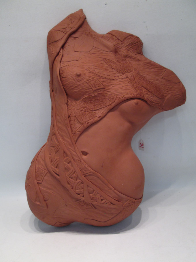 Appraisal: BABETTE HARVEY TERRA COTTA SCULPTURE Portland Oregon st century Bust