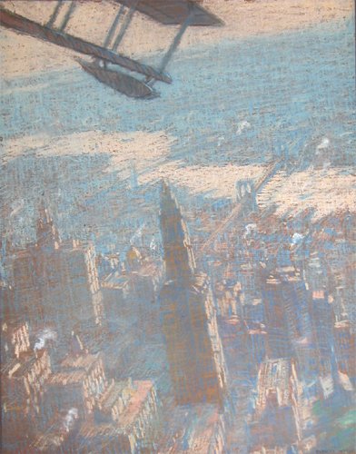 Appraisal: New York from a Seaplane Artist Warner Everett Longley American