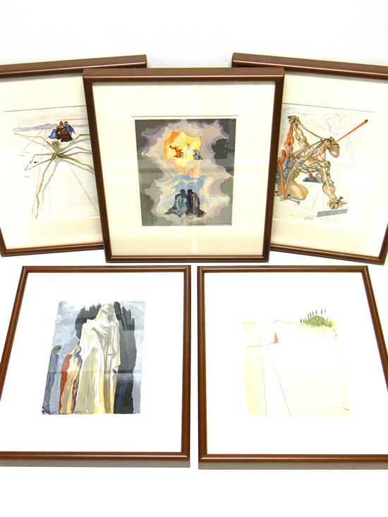 Appraisal: Salvador Dali Spanish - color prints c five images from