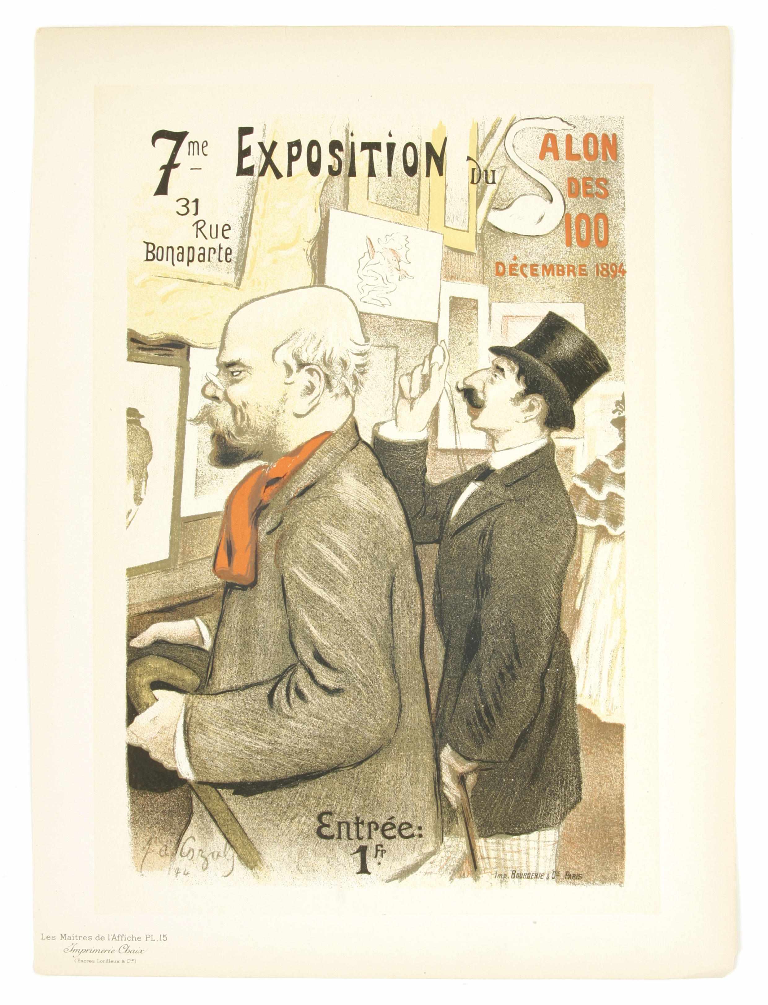 Appraisal: Frederic-Auguste Cazals French - Exposition du Salon des Pl Lithograph