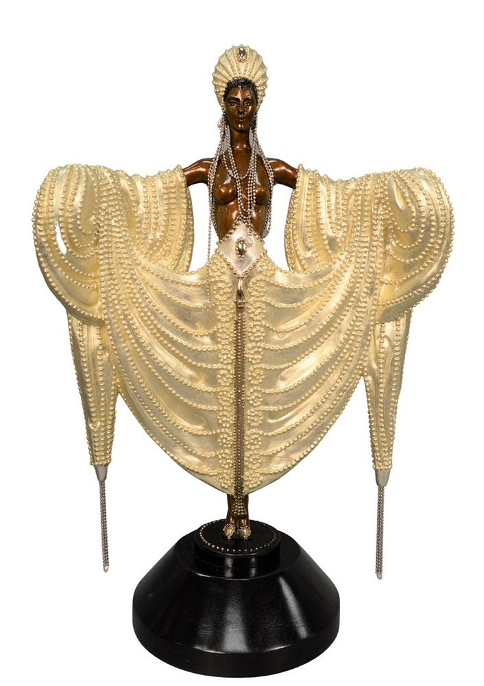 Appraisal: Romain Erte De Tirtoff - Radiance painted bronze Art Deco