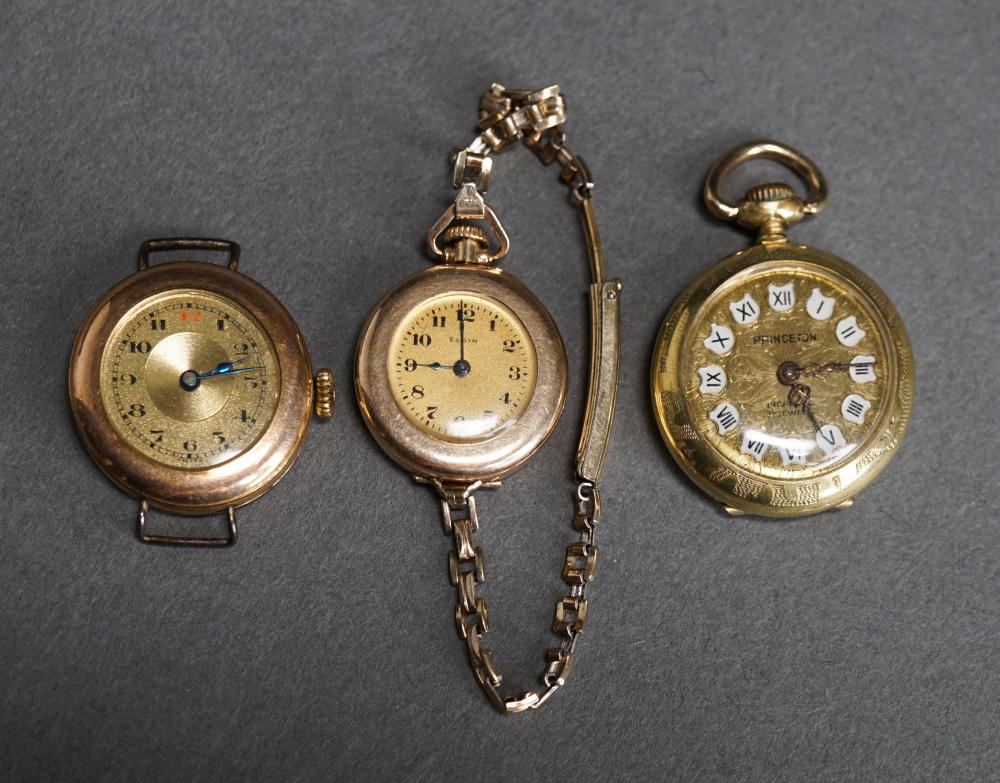 Appraisal: THREE GOLD-FILLED WATCHESThree Gold-Filled Watches