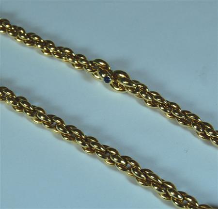 Appraisal: A modern ct yellow gold necklace composed of fancy circular