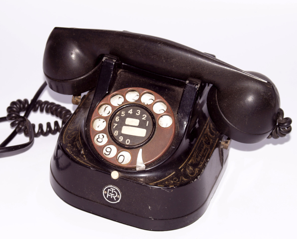 Appraisal: An early thC bell ebonised metal and gilt stencilled telephone