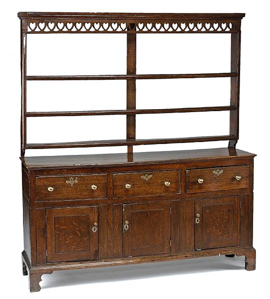 Appraisal: A George III oak Welsh dresser fourth quarter th century