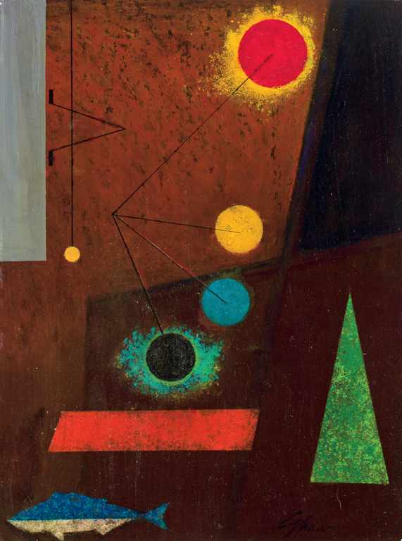 Appraisal: CHARLES GREEN SHAW American - Red Sun oil on panel