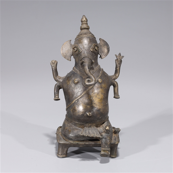 Appraisal: Antique and unusual bronze Ganesha statue th century or earlier