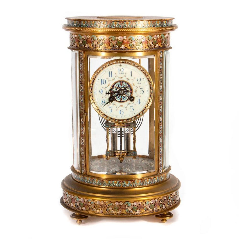 Appraisal: Late th- early th-century French mantle clock Late th- early