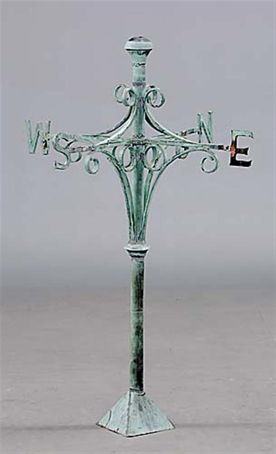 Appraisal: American copper weathervane stanchion th centuryH Dia