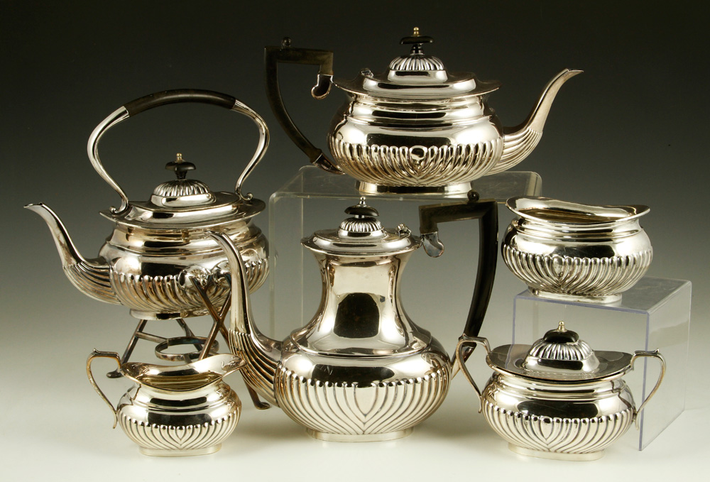 Appraisal: - Sheffield Tea and Coffee Set th century Sheffield tea