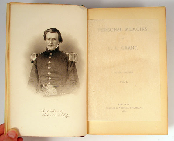 Appraisal: PERSONAL MEMOIRS OF U S GRANT VOLUMES Volumes I II