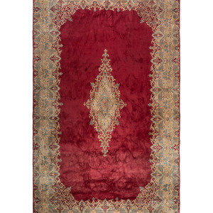 Appraisal: A Kerman Wool Rug th Century feet x feet inches