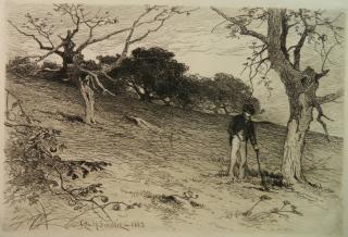 Appraisal: George Henry Smillie etching George Henry Smillie American - -