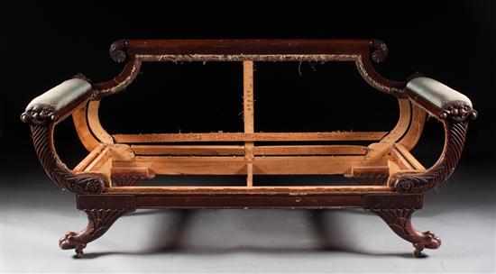 Appraisal: American Classical style mahogany sofa frame in the New York