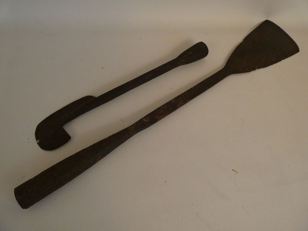 Appraisal: IRON WHALING TOOLS Lot of two th century iron whale