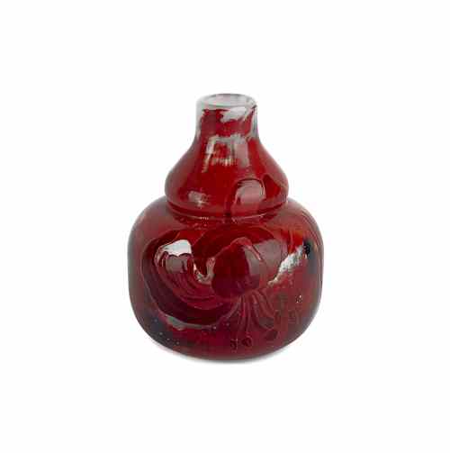 Appraisal: Galle cameo glass vase h Provenance the Collection of Charlene