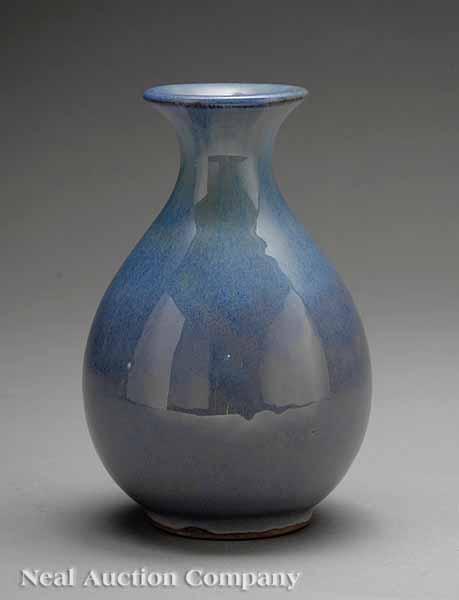 Appraisal: A Shearwater Art Pottery Bud Vase decorated in a wisteria