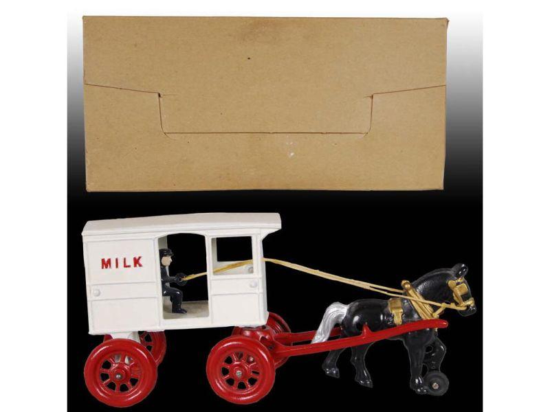 Appraisal: Cast Iron Kenton Toy Milk Wagon with Original Description -