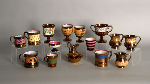 Appraisal: Group of luster tablewares th c tallest - h