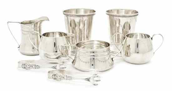 Appraisal: A Collection of American Sterling Silver Articles comprising two creamer