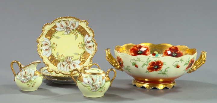 Appraisal: Six Pieces of Pickard Hand-Painted Porcelain first quarter th century