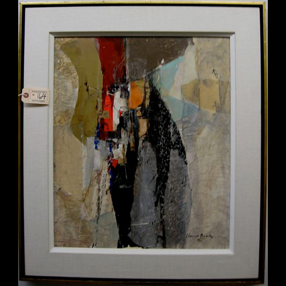 Appraisal: GREEK MEMORIES FRANK LEONARD BROOKS - CANADIAN ACRYLIC COLLAGE ON