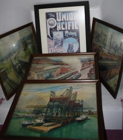 Appraisal: LOT OF RAILROAD POSTERS TO INCLUDE AFTER GRIFTELLER ONE IS