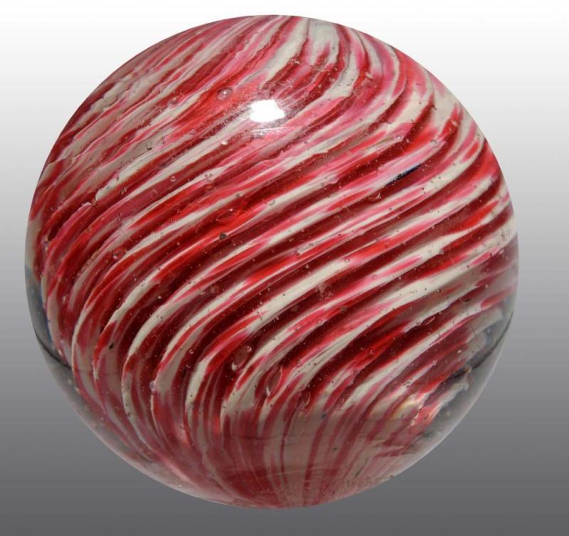 Appraisal: -Lobed Onionskin Marble Description White base pink spotting and some