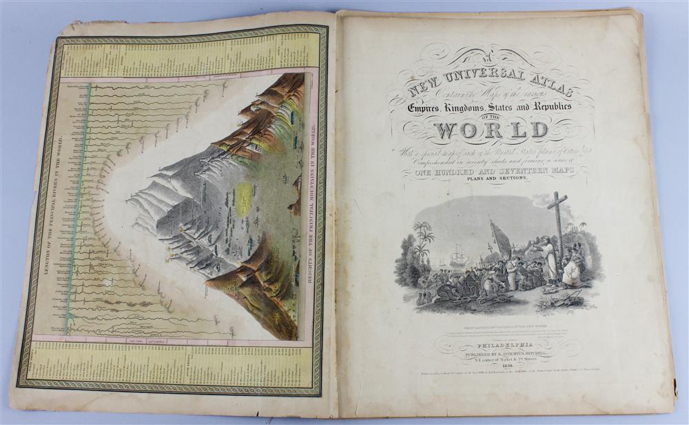 Appraisal: MITCHELL SAMUEL AUGUSTUS A NEW UNIVERSAL ATLAS OF THE WORLD