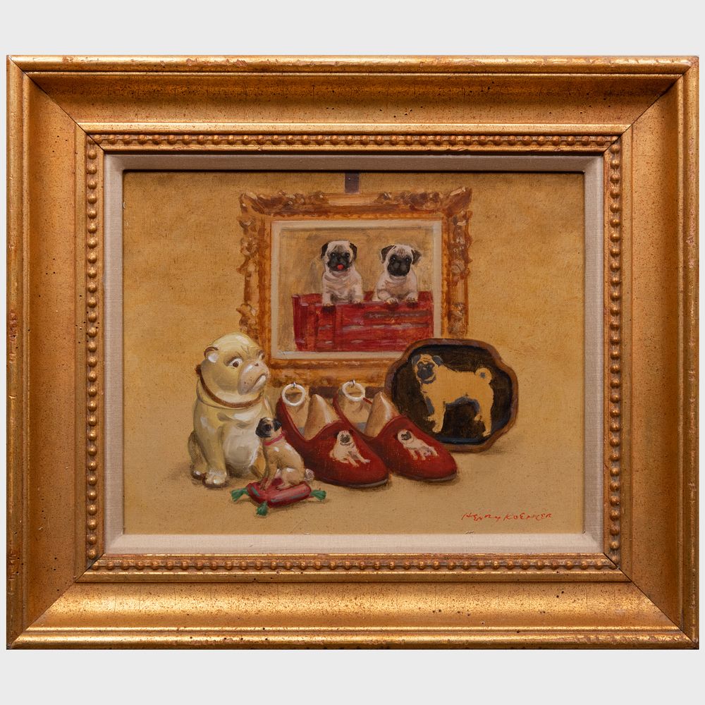 Appraisal: Henry Koehler - Assorted Pugs and A Gathering of Pugs