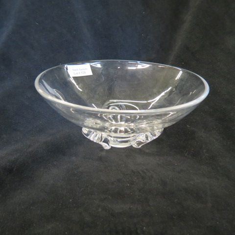 Appraisal: Steuben Crystal Bowl triple petal design base diameter signed excellent