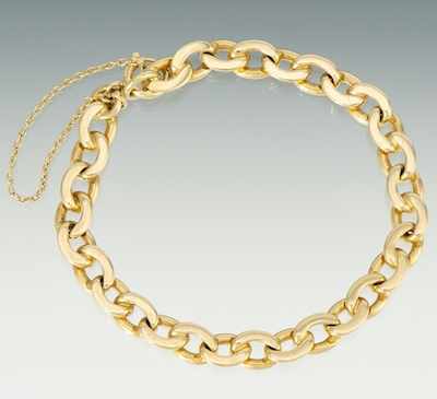 Appraisal: A Gentleman's k Gold Bracelet k yellow gold curb link