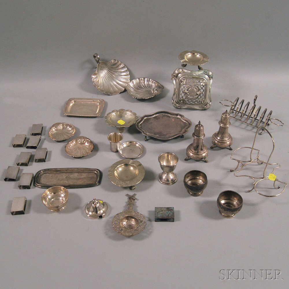 Appraisal: Group of Miscellaneous Small Mostly Sterling Silver Tableware including shakers