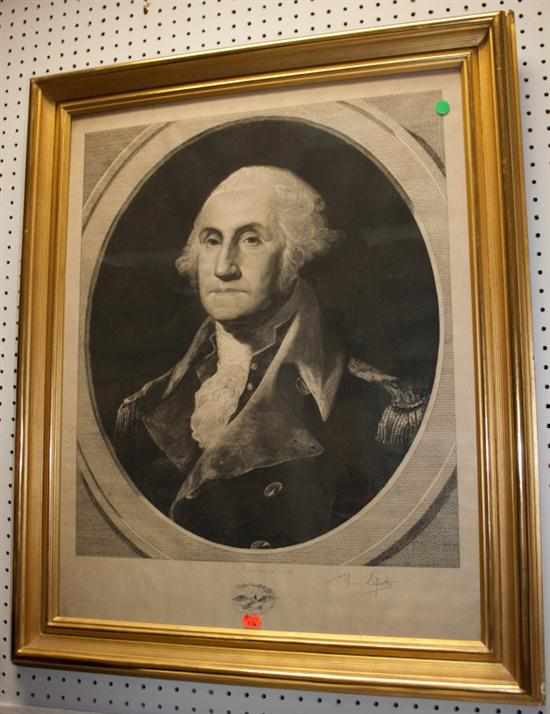 Appraisal: Henri Lefort ''George Washington '' lithograph framed Estimate - No