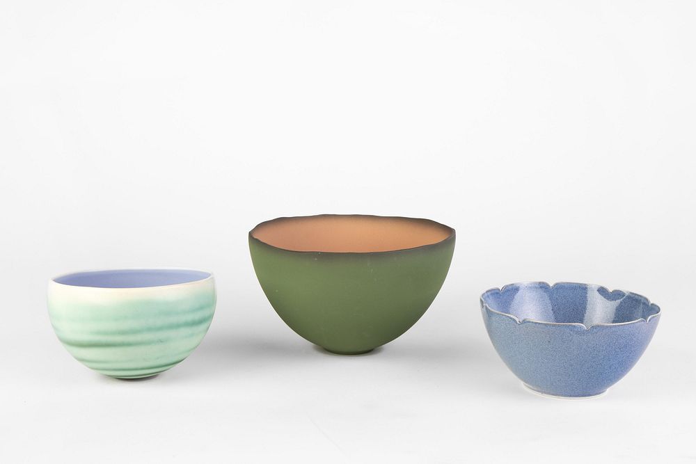 Appraisal: Phillip Maberry Emily Rossheim and Elsa Rady Three Bowls Group