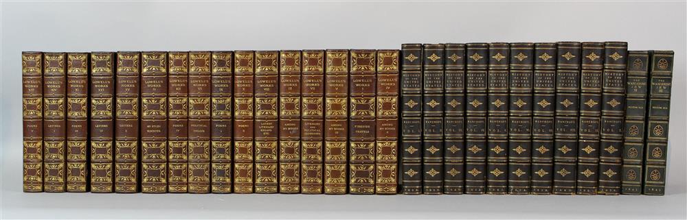 Appraisal: BINDINGS LEATHERBOUND BOOKS comprising Lowell James Russell The Complete Writings