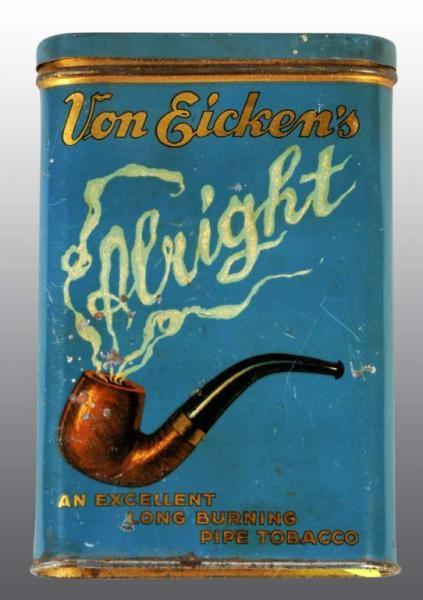 Appraisal: Alright Vertical Pocket Tobacco Tin Description Manufactured by the Joh