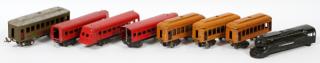 Appraisal: LIONEL O GAUGE PRE LIONEL O GAUGE PRE-WAR PASSENGER CARS