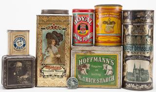 Appraisal: Eight Miscellaneous Tins Eight Miscellaneous Tins Including Royal Baking Powder